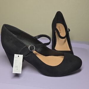 Torrid Black Suede Mary Jane Heels 8WW